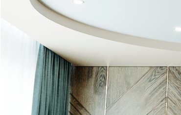 Скрытый карниз с торцеванием